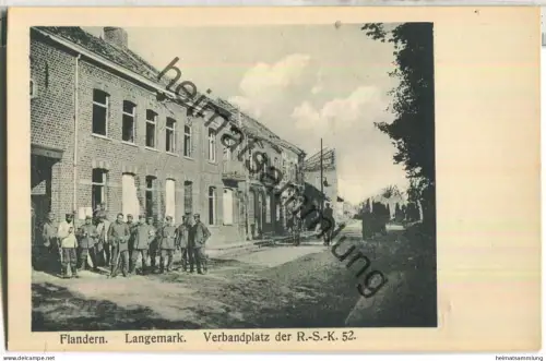 Flandern - Langemark - Verbandsplatz der R.-S-K. 52. - Verlag Zipper Weilburg Lahn Serie 2 Nr. 80