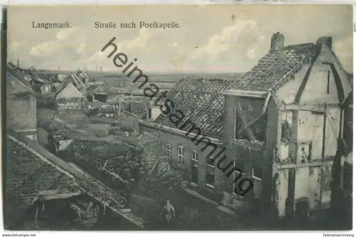 Flandern - Langemark - Strasse nach Poelkapelle - Verlag Zipper Weilburg Lahn Serie 2 Nr. 103