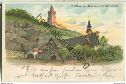 Kyffhäuser - Wirtschaft - Verlag F. Kemnitz Eberswalde - gel. 1904