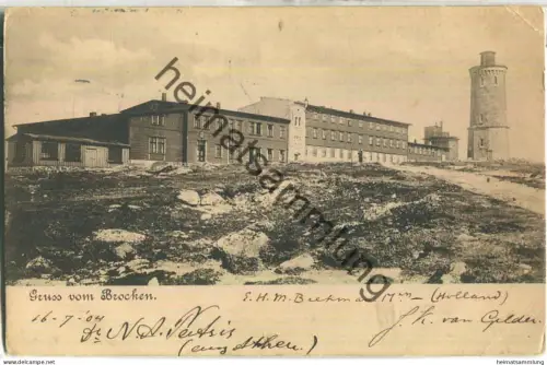 Brocken - leichte Gebrauchsspuren - gel. 1904