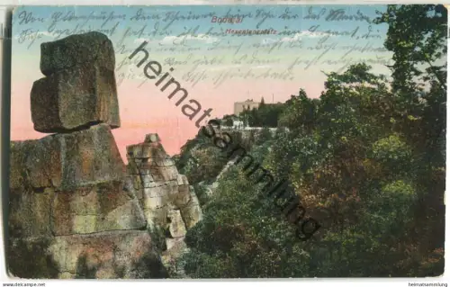 Bodetal - Hexentanzplatz - Verlag Trinks & Co Leipzig - Feldpost - gel. 1918