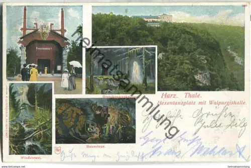 Hexentanzplatz - Walpurgishalle - Verlag Regenbogen Halberstadt - gel. 1905