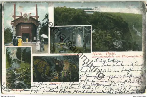 Hexentanzplatz - Walpurgishalle - ohne Verlagsangaben - gel. 1903