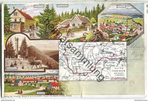 Schmücke - Oberhof - Verlag Ch. Niedling Erfurt ca. 1900