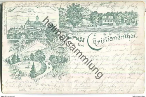 Wernigerode - Christianenthal - Grünlithographie - Verlag B. Angerstein Wernigerode