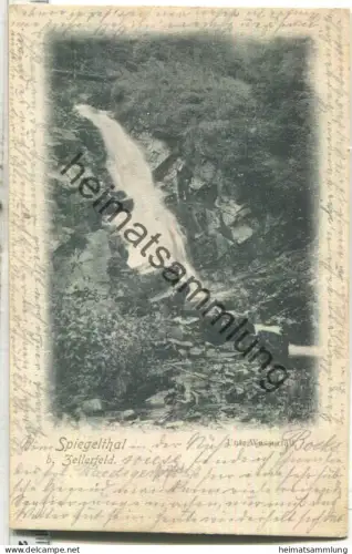 Spiegelthal bei Zellerfeld - Unterer Wasserfall - Verlag B. Herrmann Clausthal