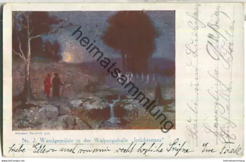 Walpurgishalle - Wandgemälde Irrlichtertanz - Verlag Meisenbach & Riffarth & Co Berlin