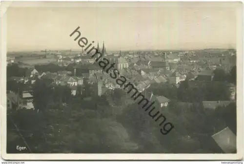 Cheb - Eger - Gesamtansicht - Foto-AK - Maschinenstempel gel. 1934