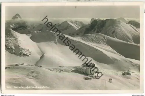 Nebelhornbahn - Bergstation - Hochvogel - Foto-Ansichtskarte - Verlag J. Heimhuber Sonthofen - gel. 1936