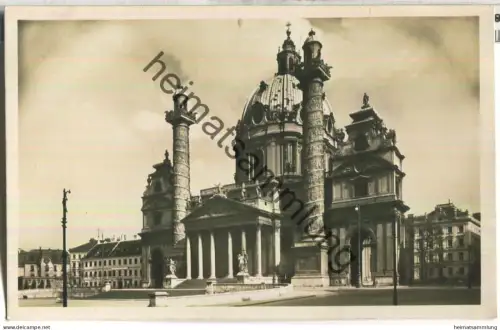 Wien IV - Karlskirche - Foto-Ansichtskarte - Verlag Grapha Wien