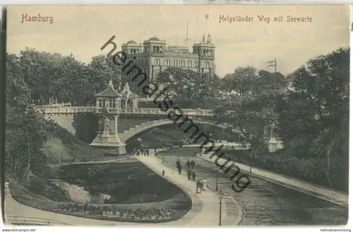 Hamburg - Helgoländer Weg mit Seewarte - Verlag Gebr. Israel Hamburg