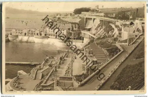 Plymouth - the Lido inside - Publication Photochrom Co. Royal Tunbridge Wells - gel. 1937