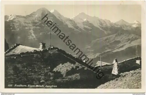 Faulhorn - Foto-AK - Verlag Photo-Suisse Grindelwald gel. 1923