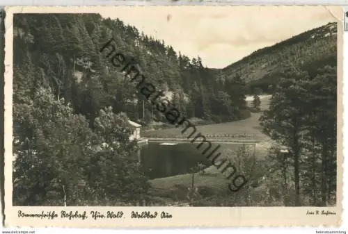Rohrbach - Waldbad Aue - Foto-Ansichtskarte - Verlag Rud. Bechstein Sitzendorf - gel. 1939