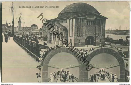 Elbtunnel - Hamburg Steinwärder- gel. 1911