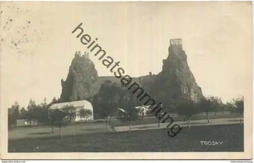 Trosky - Foto-AK - gel.