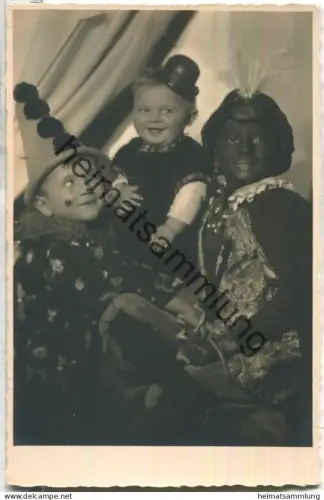Kinder im Faschingskostüm - Foto-Ansichtskarte - Photo-Atelier Dallago Regensburg Residenzstrasse 4