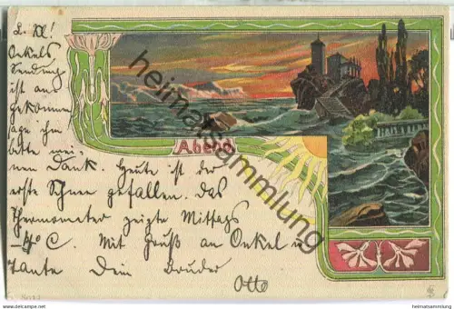 Jugendstil - Abend -  signiert SFN - gel. 1902