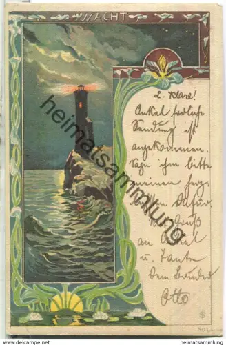 Jugendstil - Nacht - signiert SFN - gel. 1902