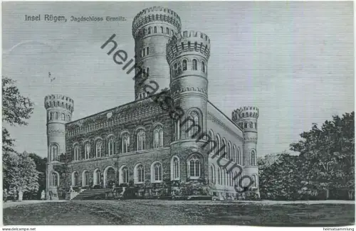 Binz auf Rügen - Schloss Granitz - Verlag Arthur Schuster Stettin gel. 1909