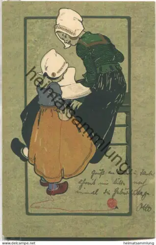 Mutter mit Kind - Verlag M. M. Vienne Nr. 139 - Flaggenstempel - gel. 1904