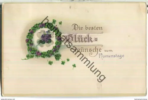 Veilchen - Glückwünsche - gel. 1919