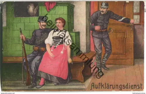 Schweizer Armee - Aufklärungsdienst - Verlag Photochromie Bern - Feldpost - gel. 1913