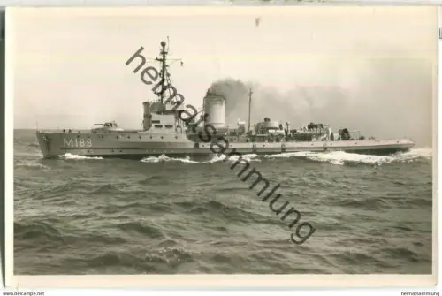 Hochseeminensuchboot Seeigel M 188 - Foto-Ansichtskarte