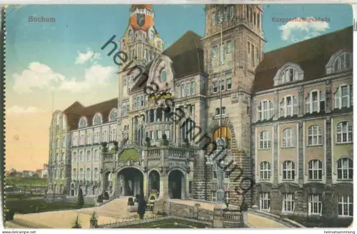 Bochum - Knappschaftsgebäude - Verlag Cramers Kunstanstalt Dortmund - links perforiert - gel. 1913