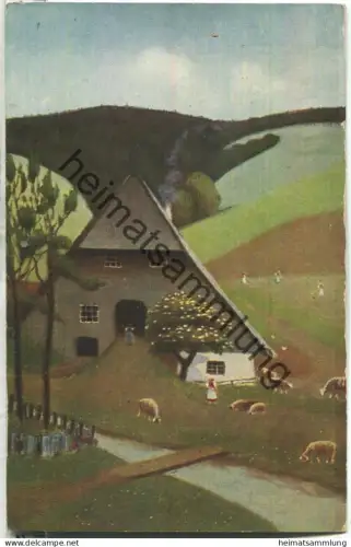 Schwarzwaldhaus - E. Habers Künstlerpostkarte Serie VII No. 30 - Verlag Geschwister Moos Karlsruhe - gel. 1941