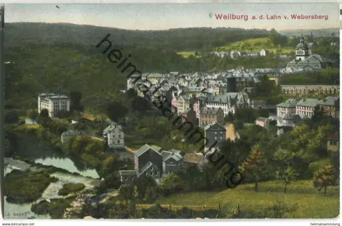 Weilburg vom Webersberg - ohne Verlagsangaben - gel. 1913
