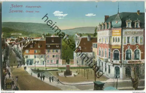 Saverne - Zabern - Hauptstrasse - Verlag R.W.Z. - gel. 1913