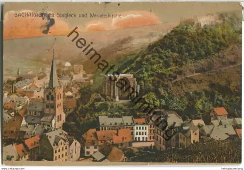 Bacharach - Stahleck - Wernerskirche - ohne Verlagsangaben - gel. 1913