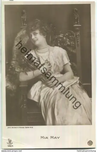 Mia May - Ross-Verlag 105/3 - Rückseite beschrieben 1918