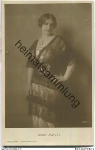 Henny Porten - Verlag Herm. Leiser Berlin 3017 - Rückseite beschrieben