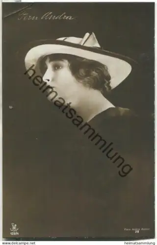 Fern Andra - Ross-Verlag 129/4 - Rückseite beschrieben 1918