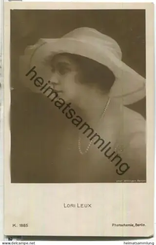 Lori Leux - Verlag Photochemie Berlin K. 1885 - Rückseite beschrieben 1918