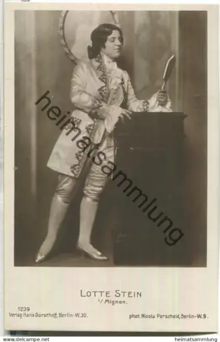 Lotte Stein - Verlag Hans Dursthoff Berlin 1239 - Rückseite beschrieben 1918