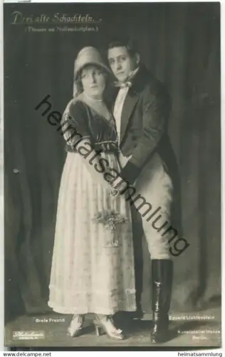 Grete Freund - Eduard Lichtenstein - Drei alte Schachteln - Theater am Nollendorfplatz - Verlag Photochemie Berlin