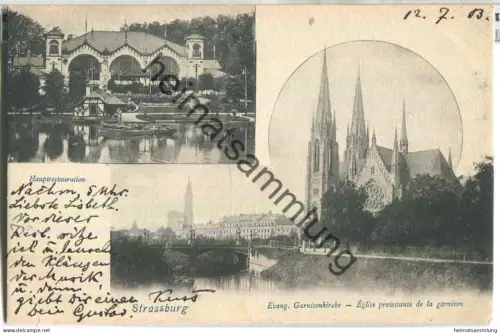 Strassburg - Orangerie - Hauptrestauration - Verlag Felix Luib Strassburg - gel. 1903