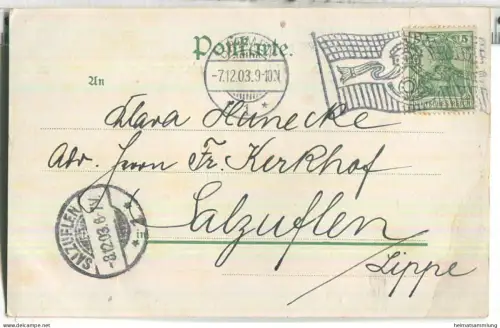 Bremen - Rathaus - Verlag Willy Meyer Bremen - Flaggenstempel - gel. 1903