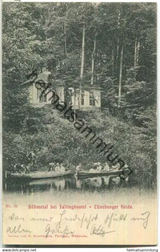 Böhmetal - Fallingbostel - Lüneburger Heide - Verlag G. Gronemann Walsrode - gel. 1904