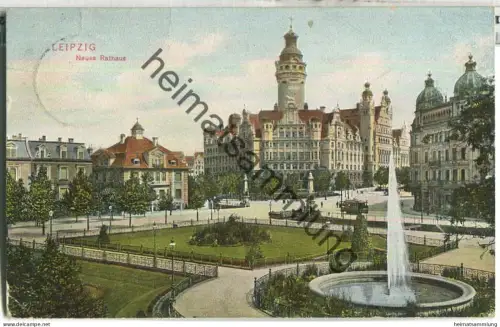 Leipzig - Neues Rathaus - Verlag Trinks & Co Leipzig - gel. 1909