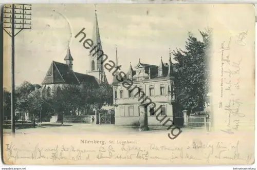 Nürnberg - St. Leonhard - Verlag Hermann Martin Nürnberg - gel. 1909