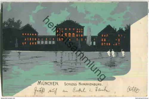 München - Schloss Nymphenburg - Verlag G. O. M. - gel. 1904