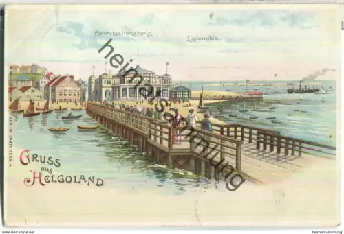 Helgoland - Conversationshaus - Lästerallee - Verlag W. Hagelberg Berlin - gel. 1902