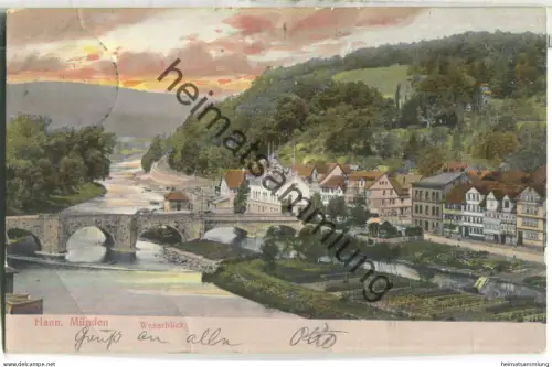 Hann.-Münden - Weser - Verlag C. Thöricht Hann. Münden - gel. 1903