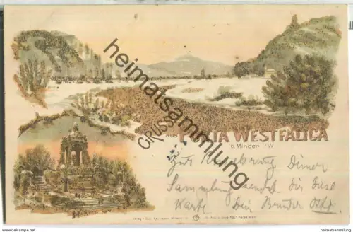 Porta Westfalica - Glimmer - Verlag Gus. Kaufmann Minden - gel. 1900