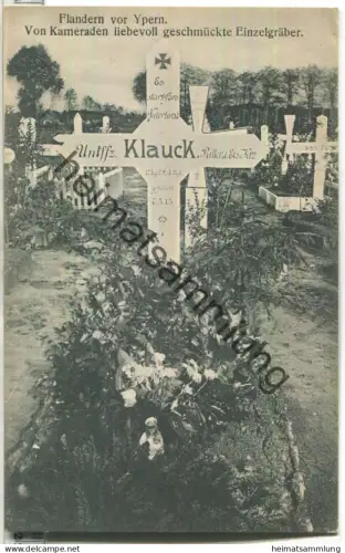 Flandern - Ieper - Ypres - Ypern - Einzelgräber - Verlag Zipper Weilburg Lahn Serie 2 Nr. 66