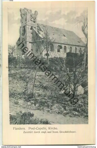 Flandern - Poel-Capelle - Kirche - Verlag Zipper Weilburg Lahn Serie 2 Nr. 115
